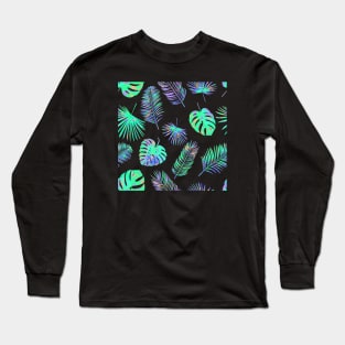 Tropical Palm Leaves Long Sleeve T-Shirt